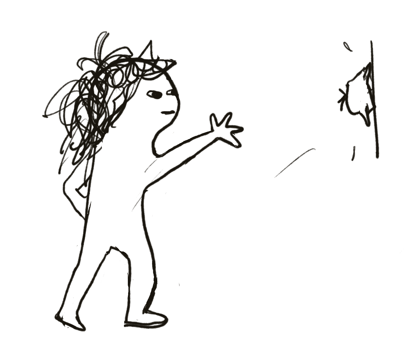 Illustration of frustration and anger from chronic gut symptoms